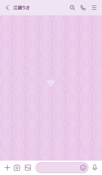 [LINE着せ替え] ～ハートとニット♥パープル22_1～の画像3