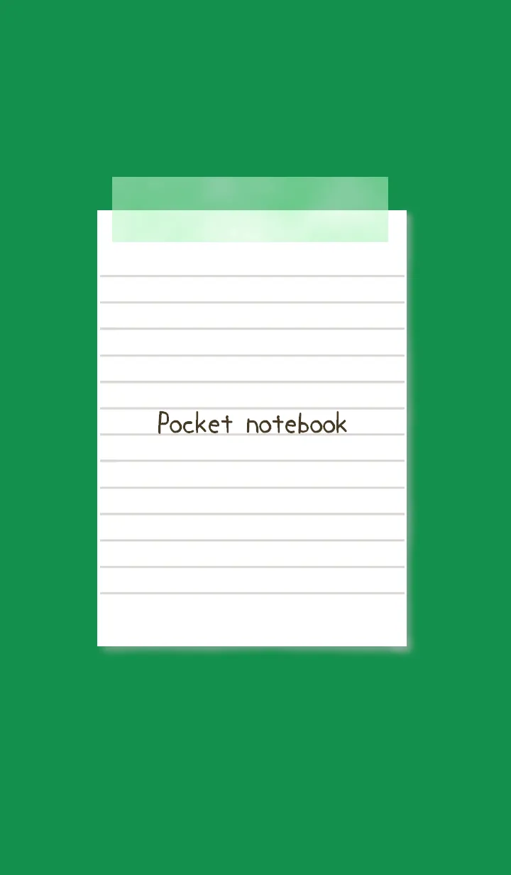 [LINE着せ替え] 白いメモ帳/ダークグリーンの画像1