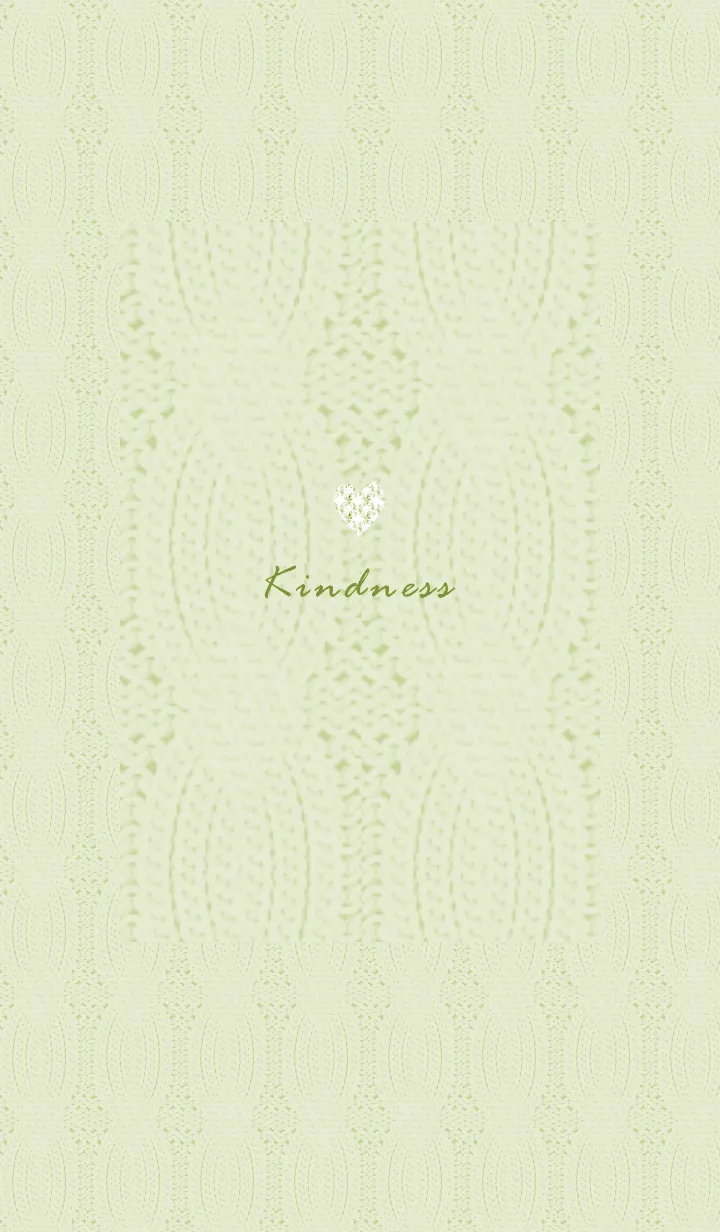 [LINE着せ替え] ～ハートとニット♥グリーン17_1～の画像1