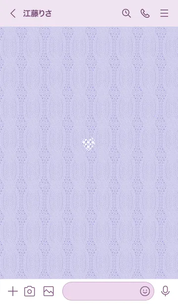 [LINE着せ替え] ～ハートとニット♥パープル21_1～の画像3