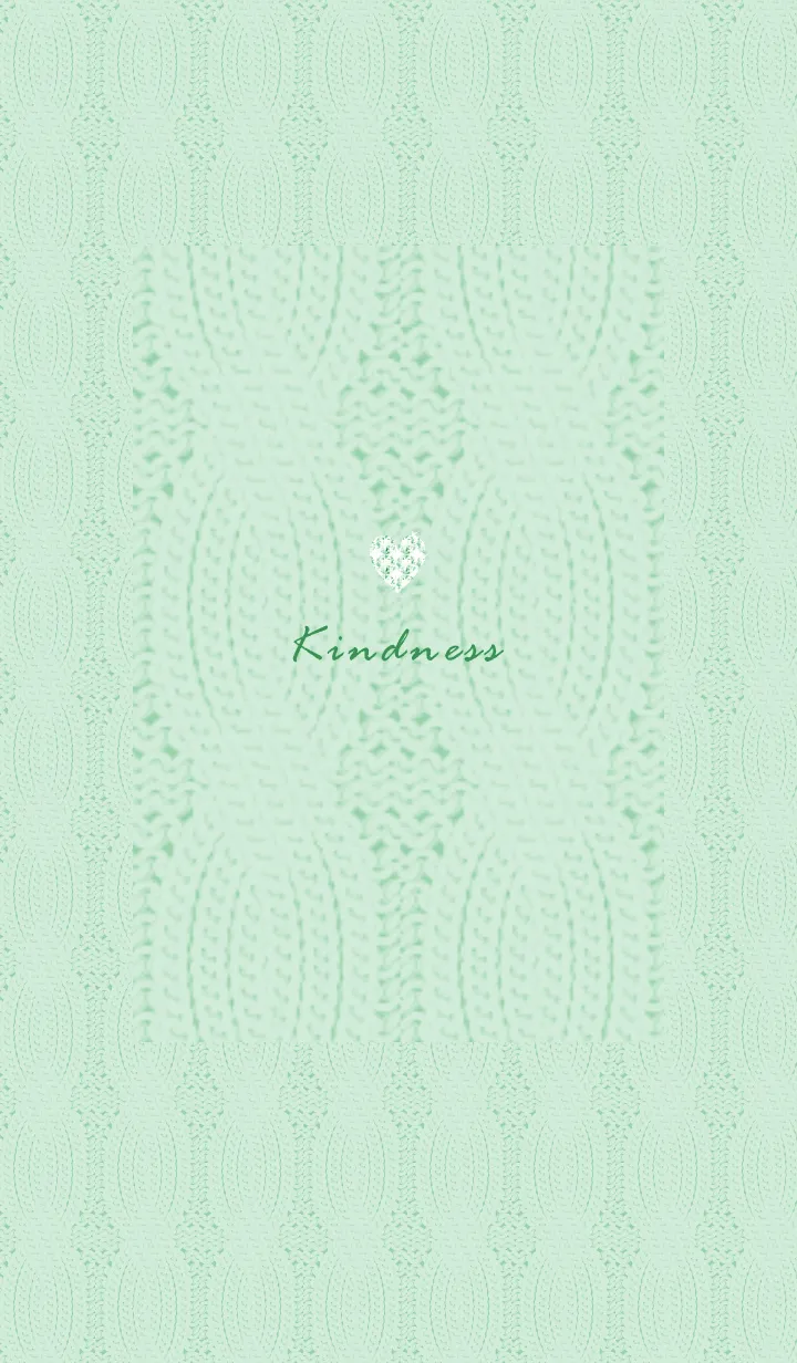 [LINE着せ替え] ～ハートとニット♥ミントグリーン18_1～の画像1