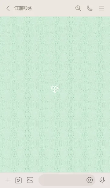 [LINE着せ替え] ～ハートとニット♥ミントグリーン18_1～の画像3