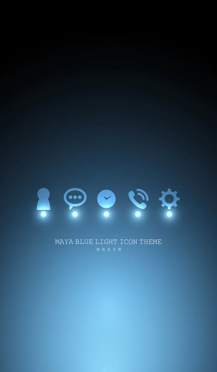 MAYA BLUE LIGHT ICON THEMEの着せ替えメイン画像