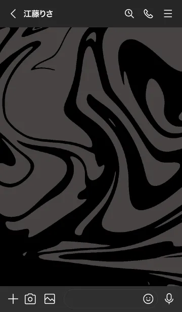 [LINE着せ替え] ブラック : マーブルの画像3