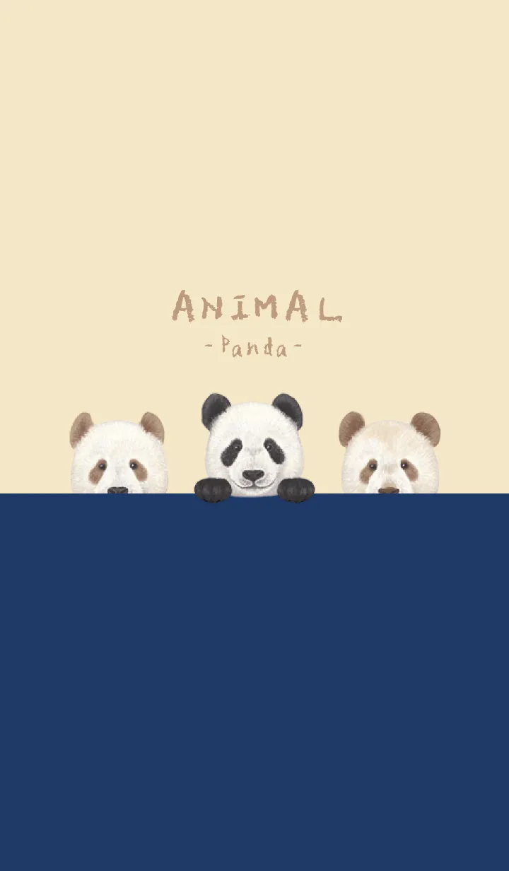 [LINE着せ替え] ANIMAL - パンダ - 紺色の画像1