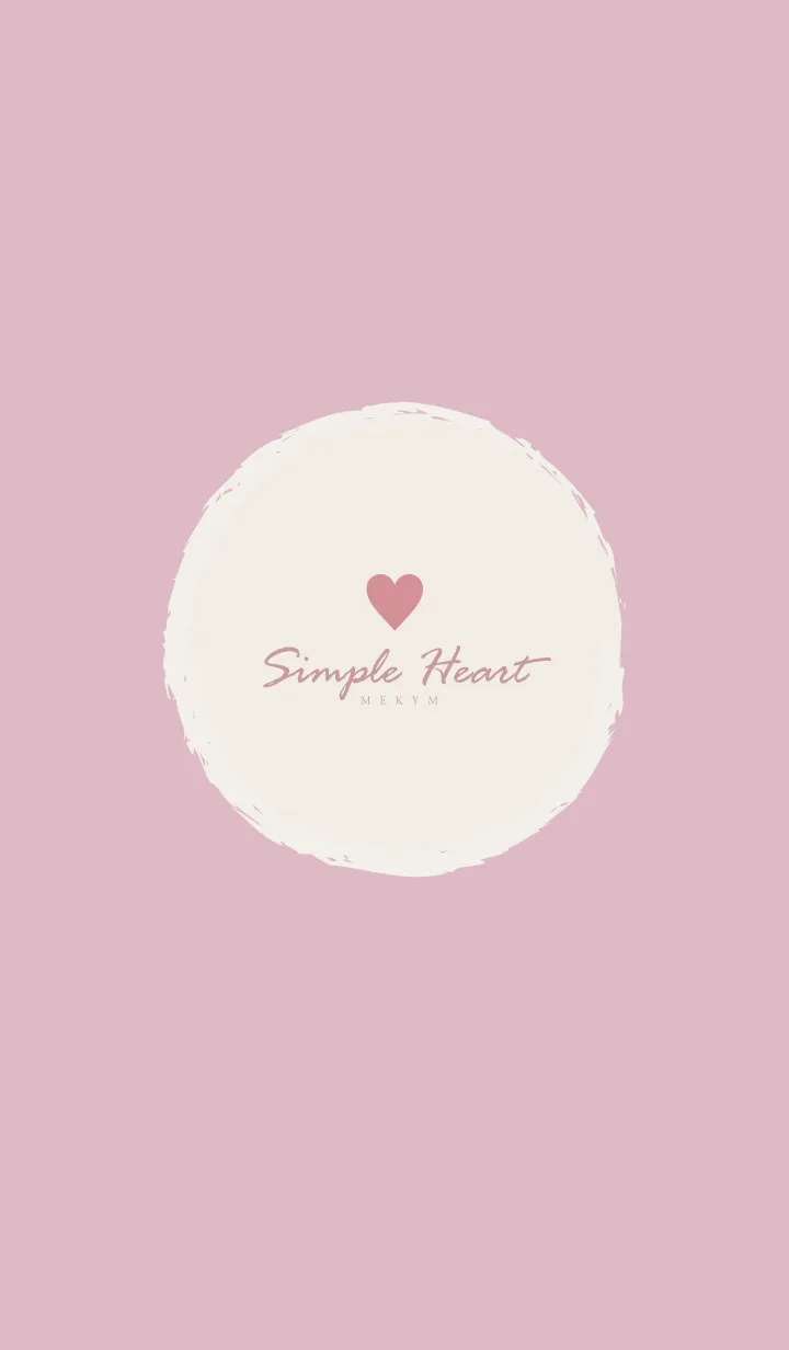 [LINE着せ替え] Simple Heart Dusky Pink-MEKYM 32の画像1