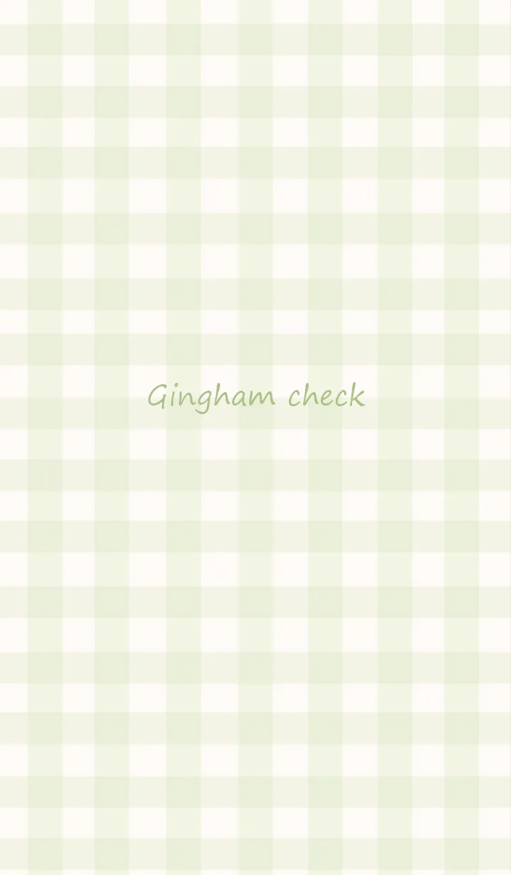 [LINE着せ替え] ギンガムチェック -natural green-の画像1