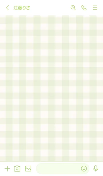 [LINE着せ替え] ギンガムチェック -natural green-の画像3
