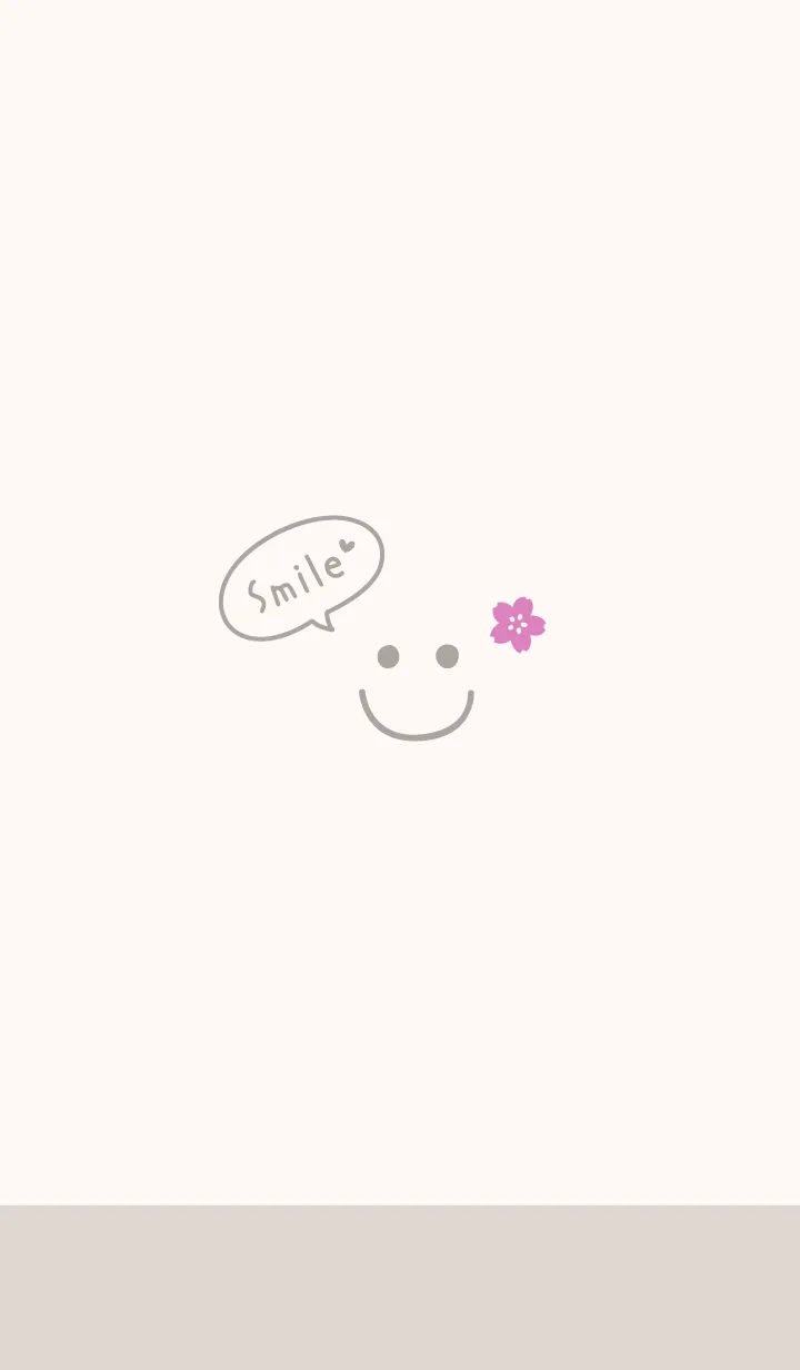 [LINE着せ替え] スマイルさくら<ベージュ>の画像1
