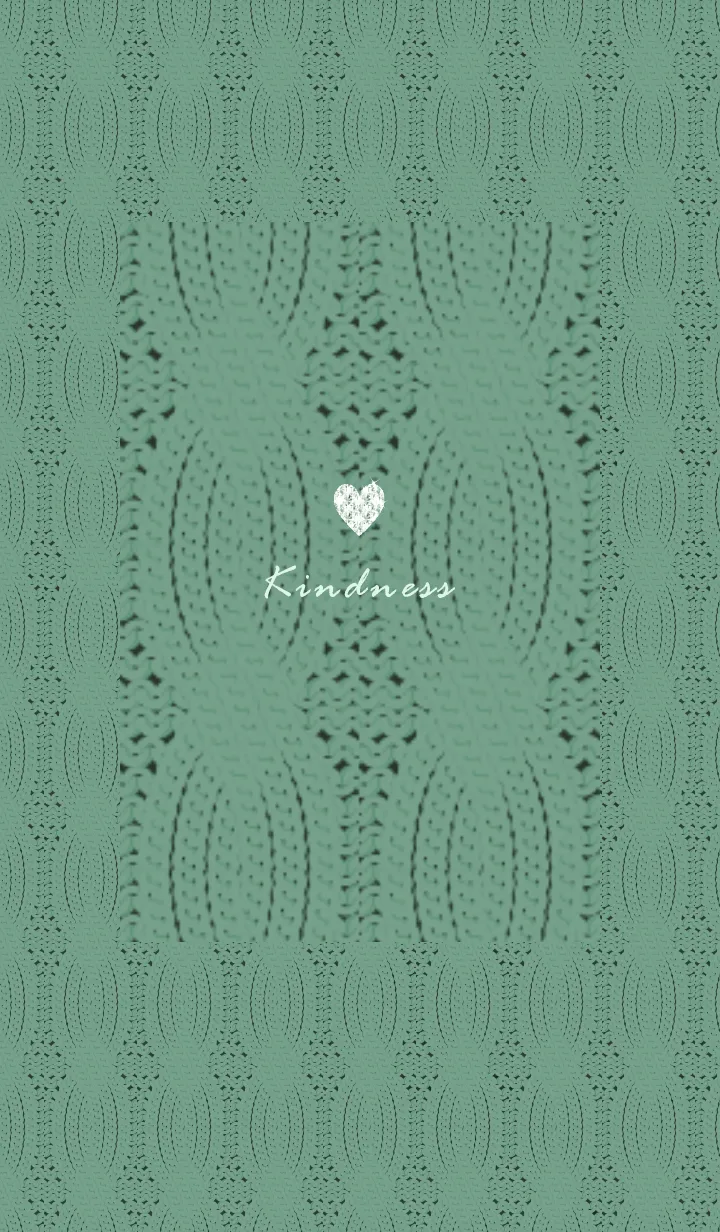 [LINE着せ替え] ～ハートとニット♥ブルーグリーン34_1～の画像1