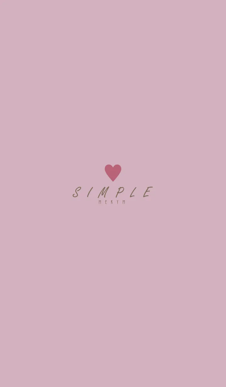[LINE着せ替え] DUSKY PINK BROWN.SIMPLE -HEART- 19の画像1