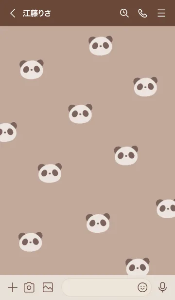 [LINE着せ替え] ぱんだ /ブラウンの画像3