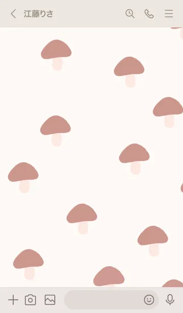 [LINE着せ替え] シンプルきのこの画像3