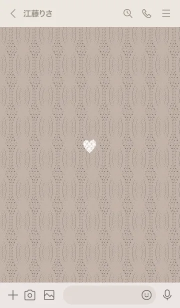 [LINE着せ替え] ～ハートとニット♥ブラウン41_1～の画像3