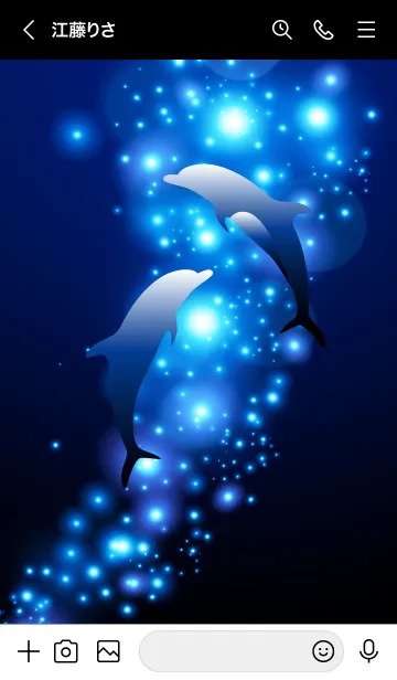 [LINE着せ替え] Blue light and dolphin..2の画像3