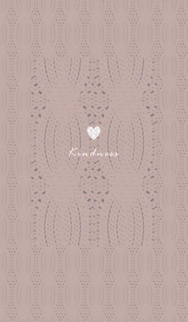 [LINE着せ替え] ～ハートとニット♥ブラウン40_1～の画像1