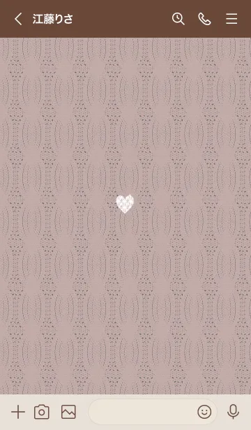 [LINE着せ替え] ～ハートとニット♥ブラウン40_1～の画像3