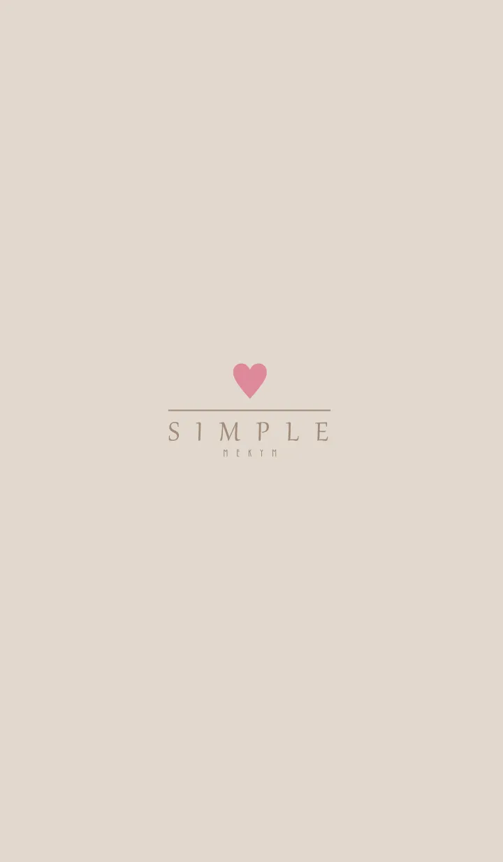 [LINE着せ替え] DUSKY BEIGE.SIMPLE -HEART- 19の画像1