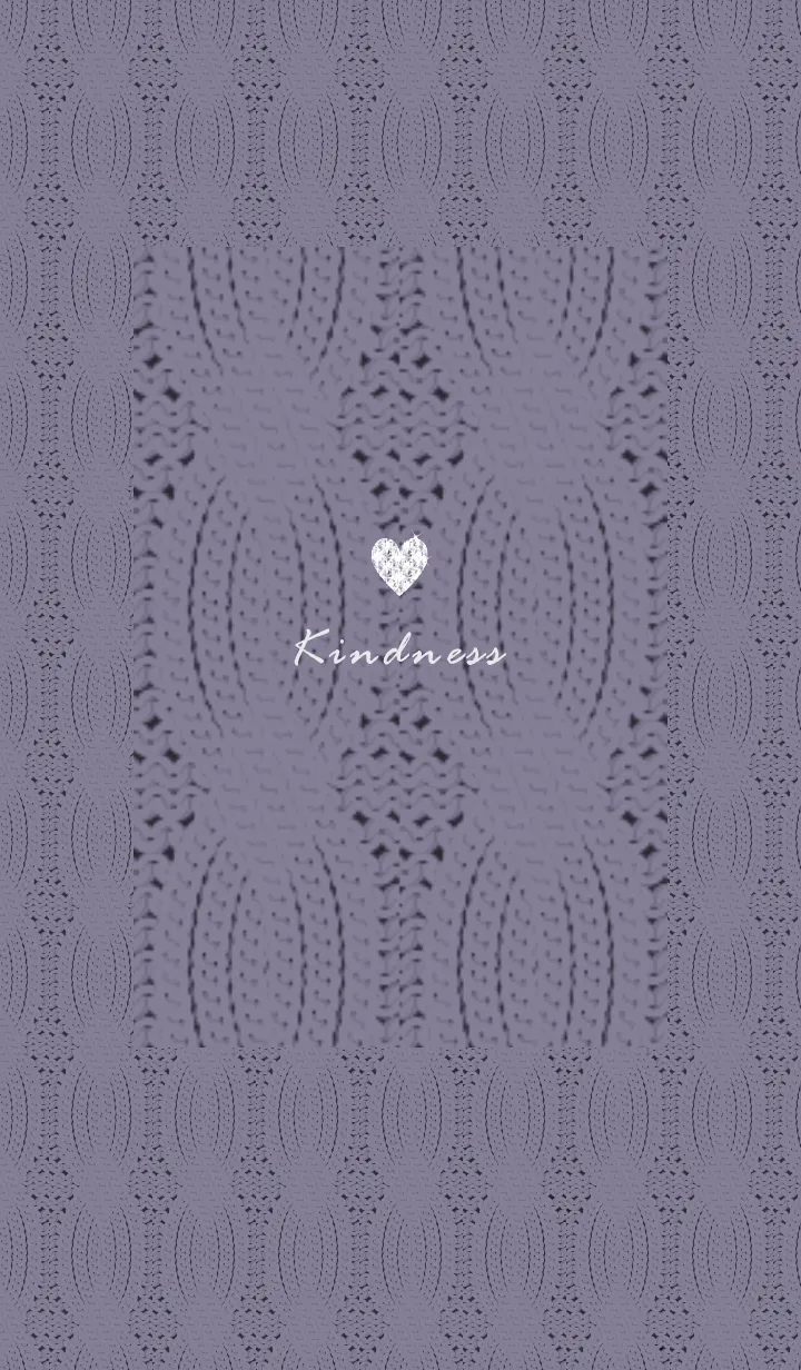 [LINE着せ替え] ～ハートとニット♥パープル32_1～の画像1