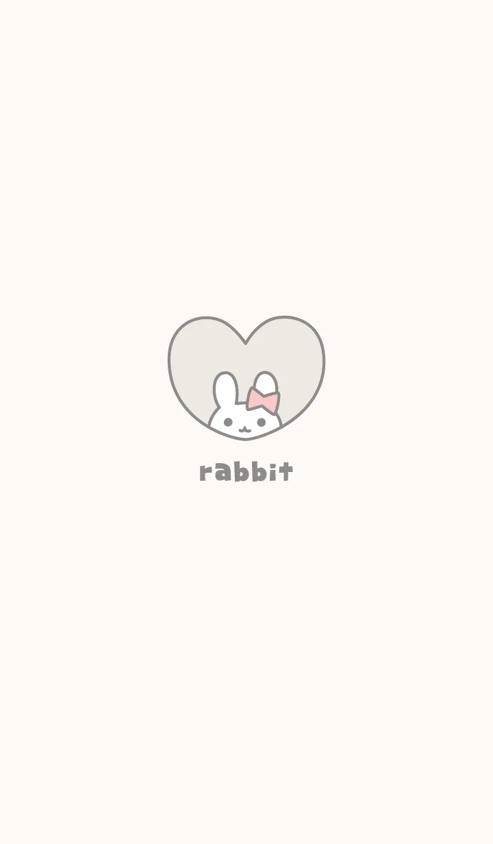 [LINE着せ替え] Rabbits Ribbon / Beigeの画像1