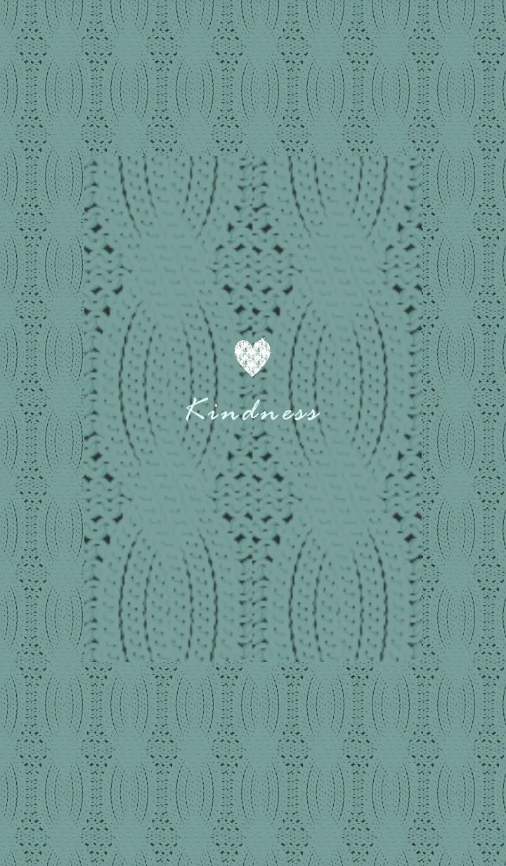 [LINE着せ替え] Heart and knit bluegreen35_1の画像1