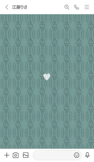 [LINE着せ替え] Heart and knit bluegreen35_1の画像3