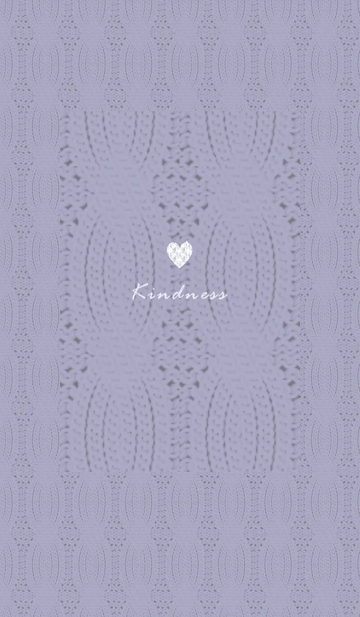 [LINE着せ替え] ～ハートとニット♥パープルグレー37_1～の画像1