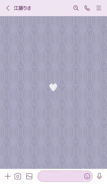 [LINE着せ替え] ～ハートとニット♥パープルグレー37_1～の画像3