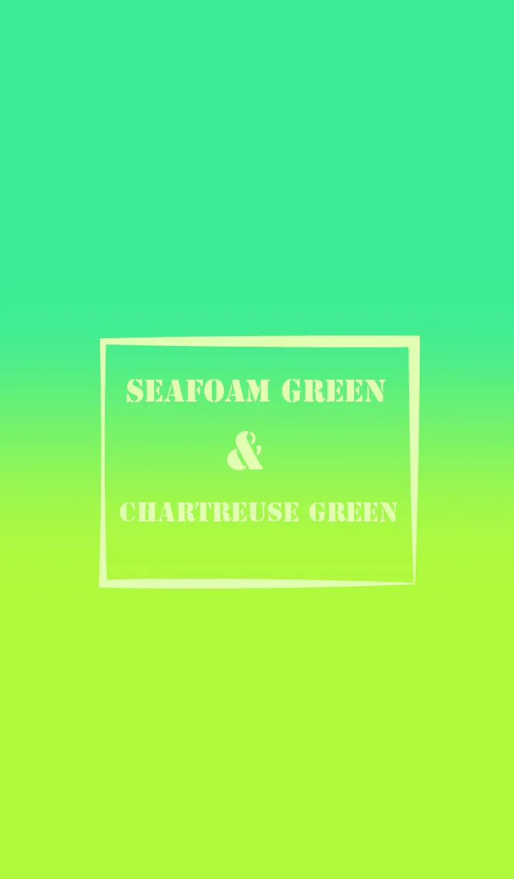 [LINE着せ替え] Seafoam Green & Chartreuse Green  (JP)の画像1