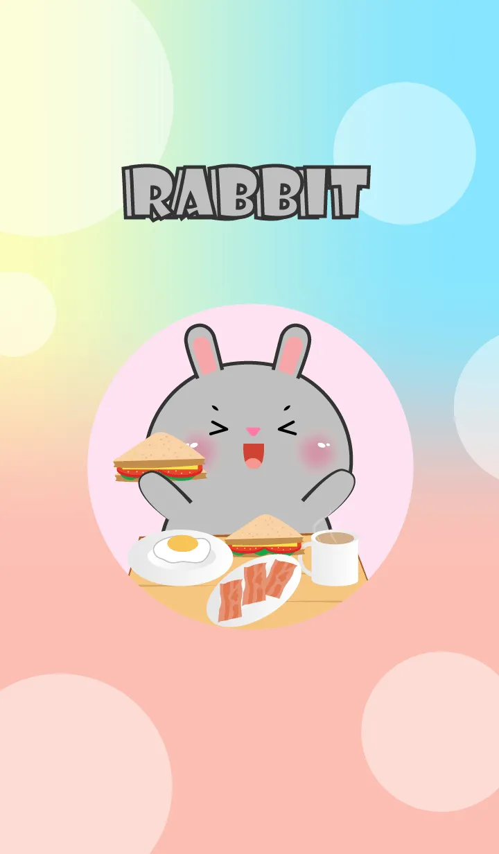 [LINE着せ替え] Make Breakfast With Grey Rabbit (JP)の画像1