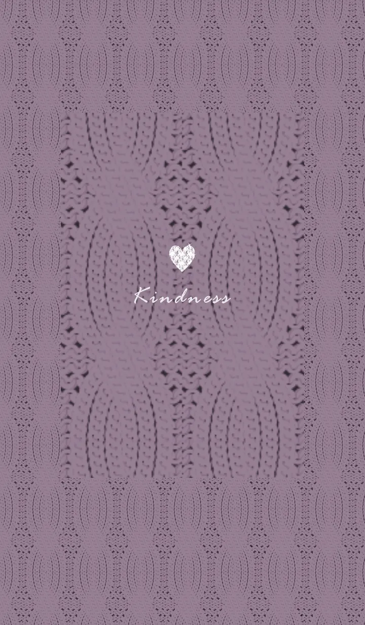 [LINE着せ替え] ～ハートとニット♥パープル33_1～の画像1