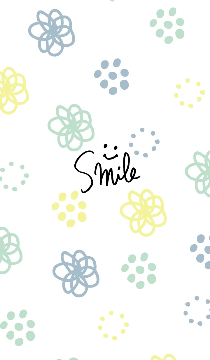 [LINE着せ替え] 手書き お花 時々水玉18の画像1