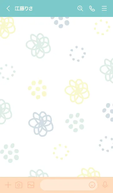 [LINE着せ替え] 手書き お花 時々水玉18の画像3