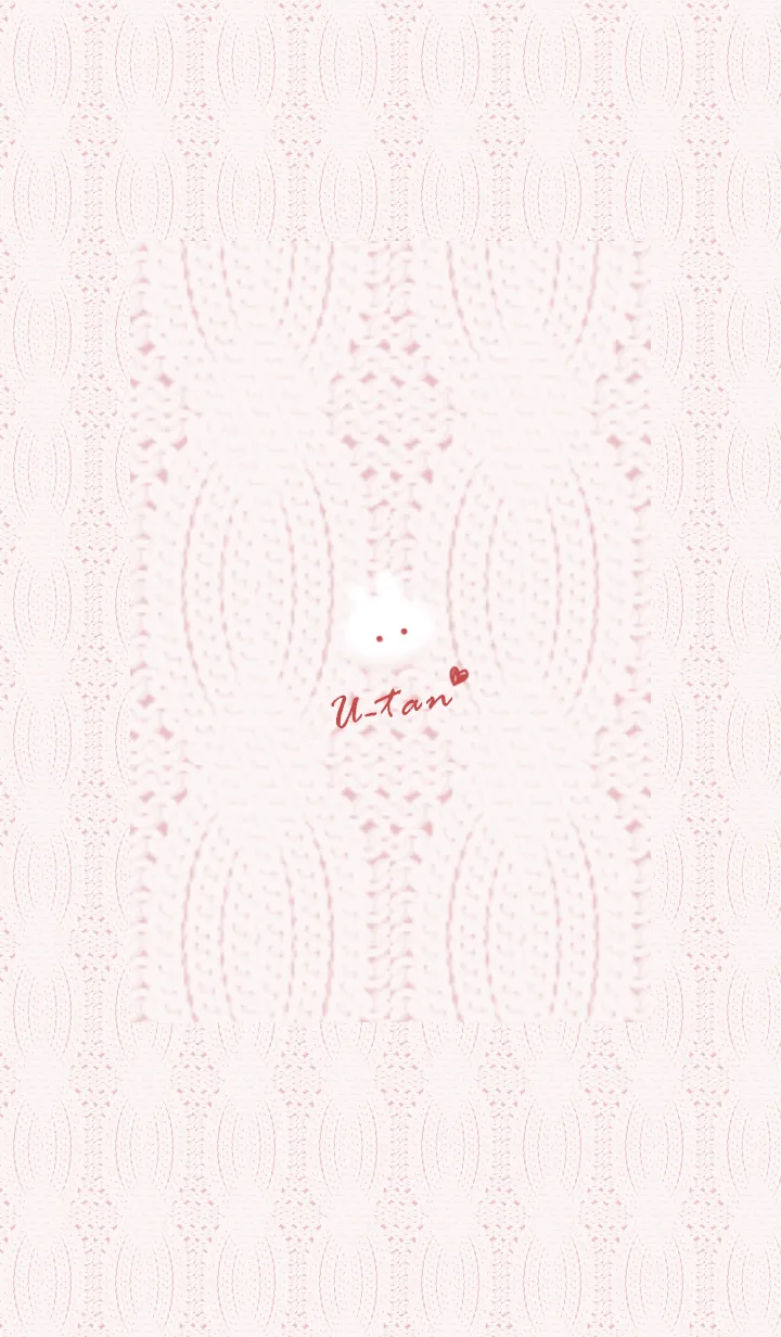 [LINE着せ替え] ～うさぎとニット2♥ピンク09_1～の画像1