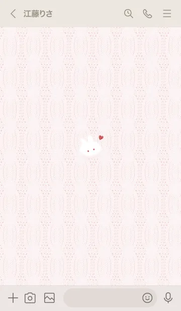 [LINE着せ替え] ～うさぎとニット2♥ピンク09_1～の画像3