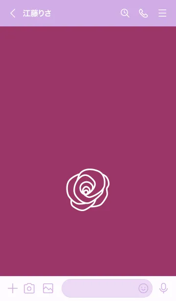 [LINE着せ替え] シンプル ローズ 14の画像3