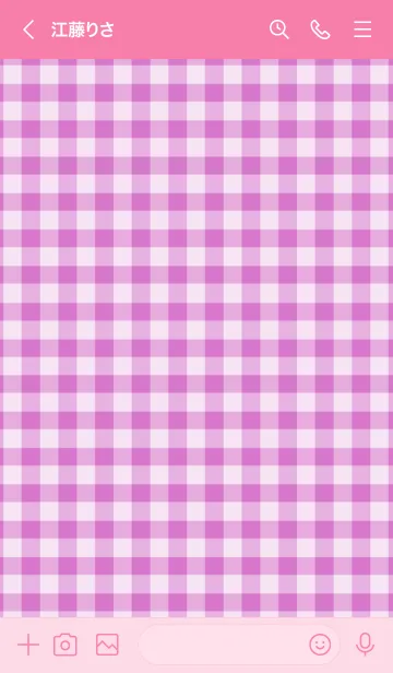 [LINE着せ替え] ザ ハート チェック 46の画像3