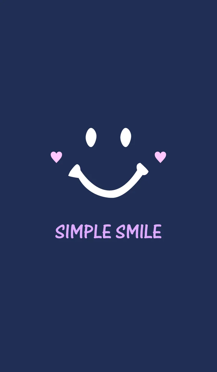 [LINE着せ替え] SIMPLE SMILE - Navy White-の画像1