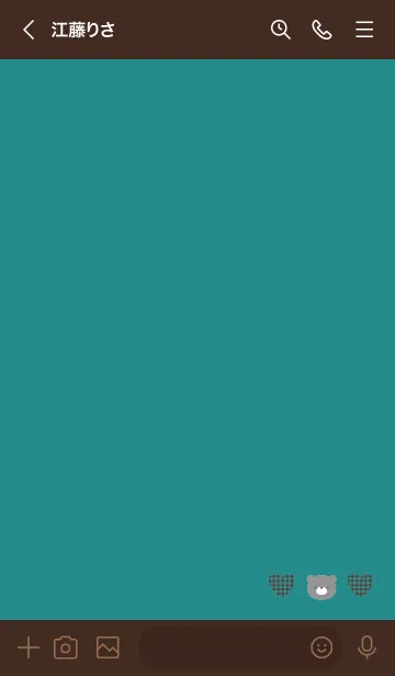 [LINE着せ替え] 茶色と緑 : クラシックなくまの画像3