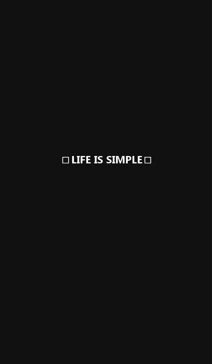 [LINE着せ替え] LIFE IS SIMPLE (black)の画像1