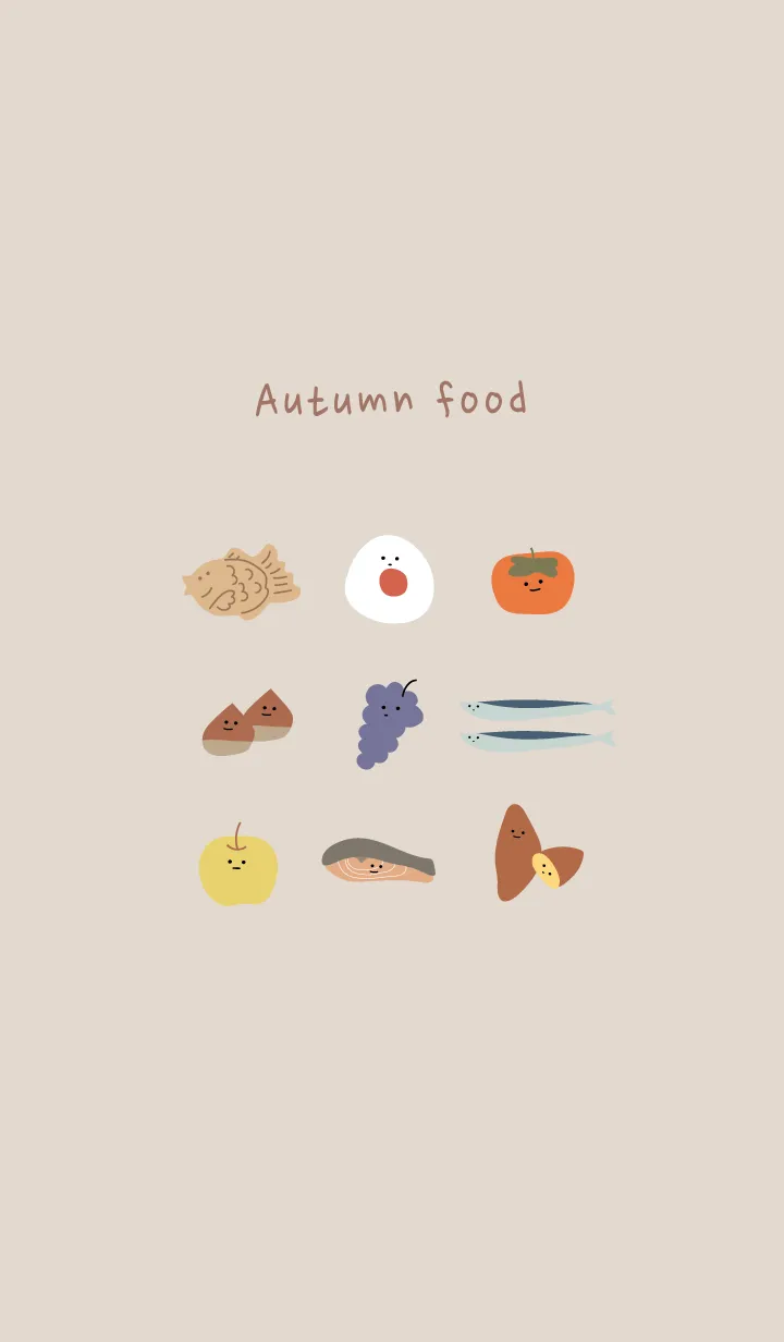 [LINE着せ替え] Autumn food_01の画像1