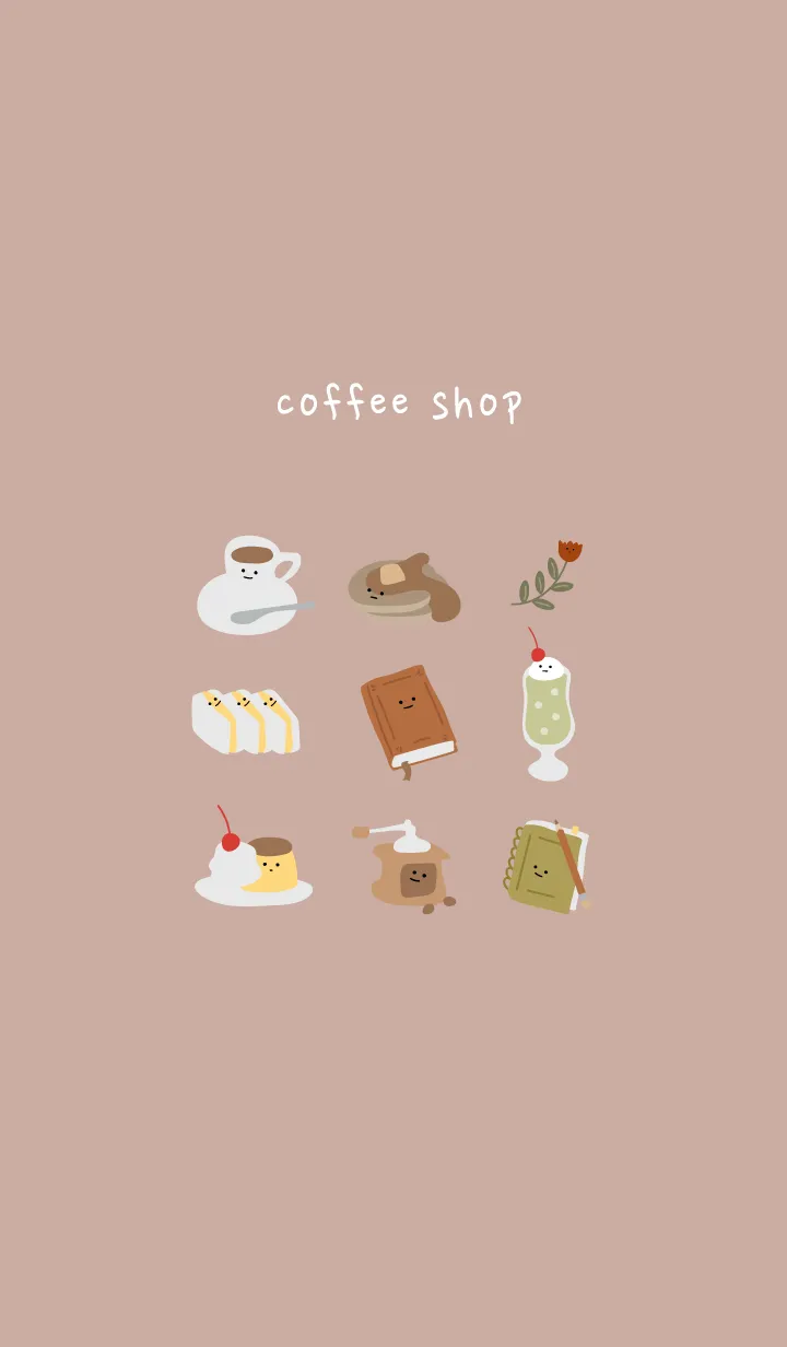 [LINE着せ替え] Simple Retro coffee shop_02の画像1