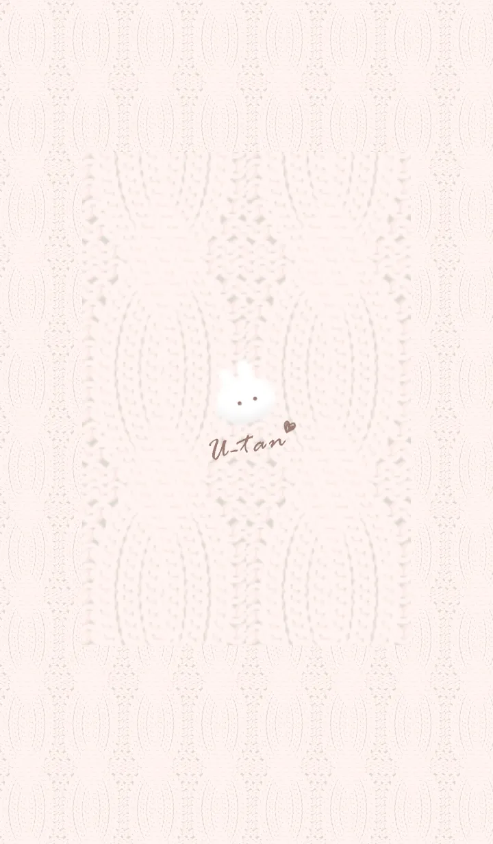 [LINE着せ替え] ～うさぎとニット2♥ブラウン05_1～の画像1