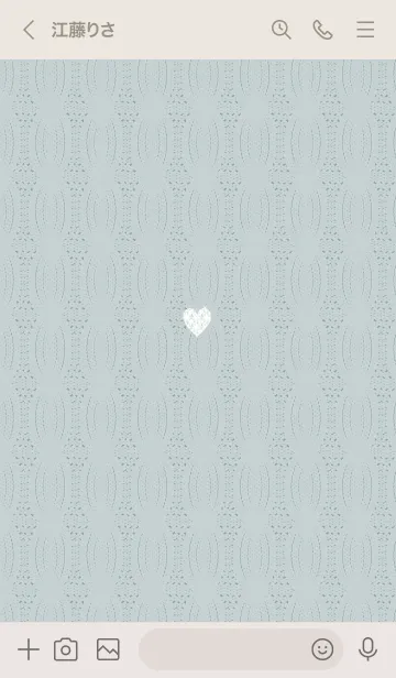 [LINE着せ替え] ～ハートとニット♥グリーン48_1～の画像3