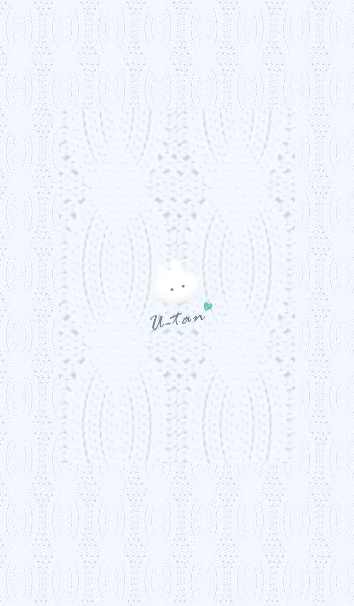 [LINE着せ替え] ～うさぎとニット2♥ブルー02_1～の画像1