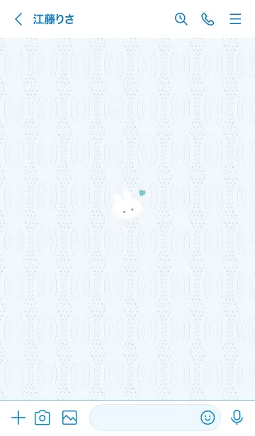 [LINE着せ替え] ～うさぎとニット2♥ブルー02_1～の画像3