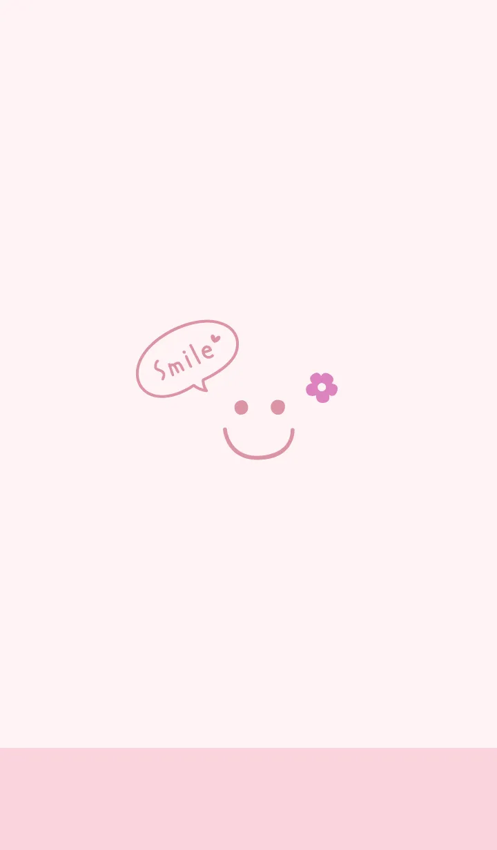スマイルお花<ピンク>の着せ替えメイン画像