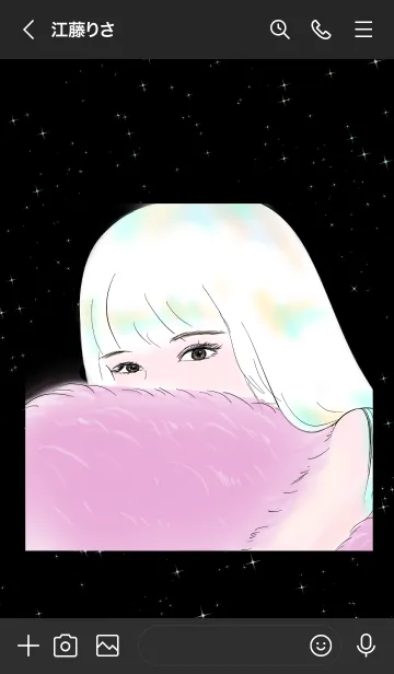 [LINE着せ替え] Sweet Galaxy  (black)の画像3