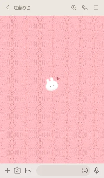 [LINE着せ替え] ～うさぎとニット2♥ピンク13_1～の画像3