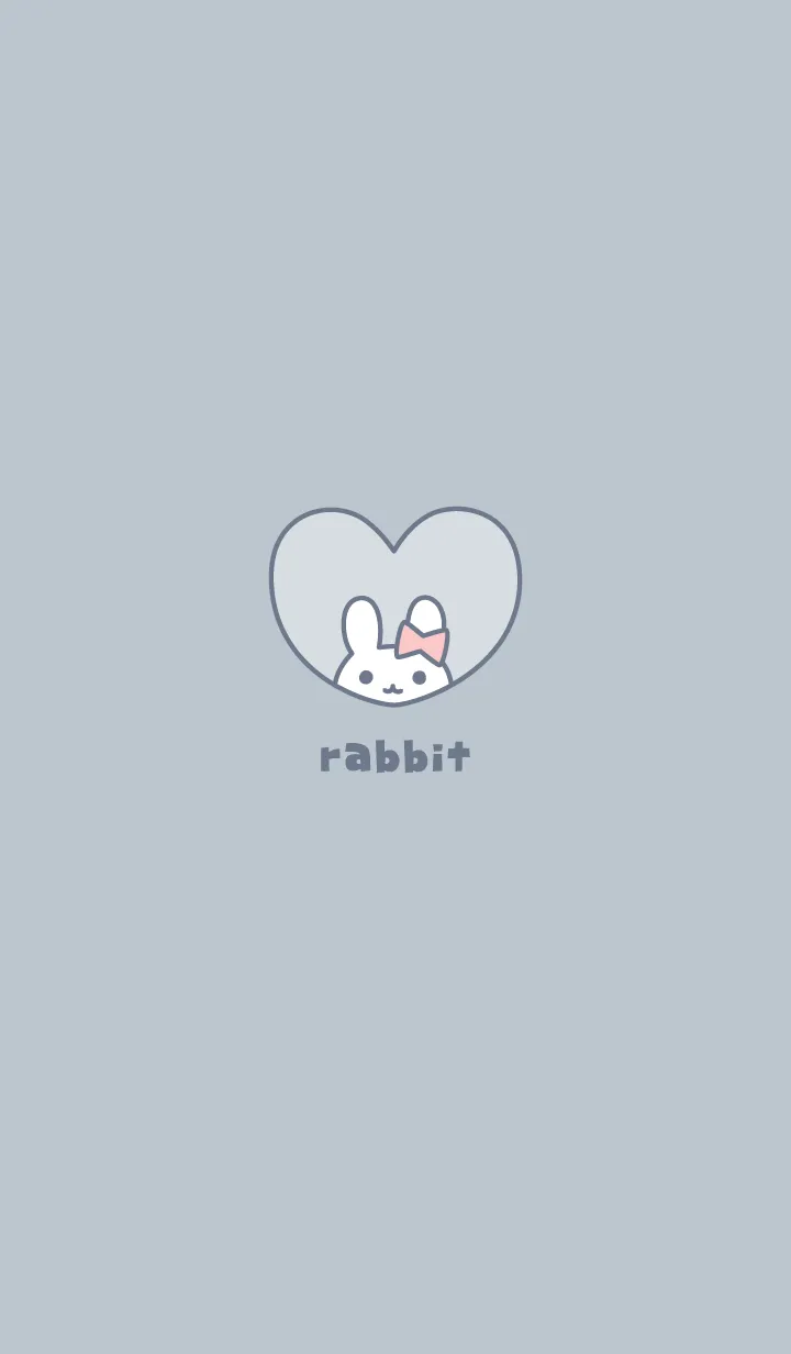 [LINE着せ替え] Rabbits Ribbon / Dullness Blueの画像1